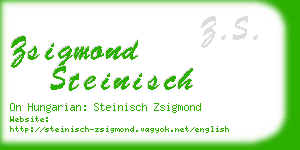 zsigmond steinisch business card